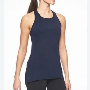 NWT Athleta Cutout Repetition Tank Top Navy Size Small